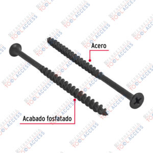 Alternative view of 100 pijas 10 x 3-1/2"cabeza plana phillips multiusos, Fiero