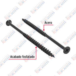 Alternative view of 100 pijas 10 x 4"cabeza plana phillips multiusos, Fiero