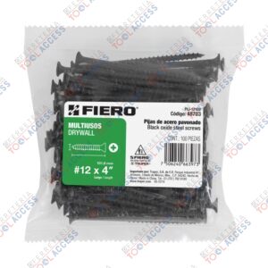 100 pijas 12 x 4"cabeza plana phillips multiusos, Fiero