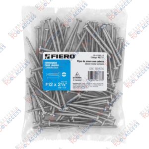 Bolsa con 100 pijas para lámina, #12 x 2-1/2", FIERO