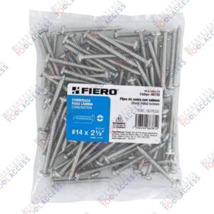 Bolsa con 100 pijas para lámina, #14 x 2-1/2", FIERO
