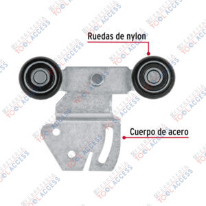 Alternative view of Sistema corredizo doble para riel superior de clóset, HERMEX