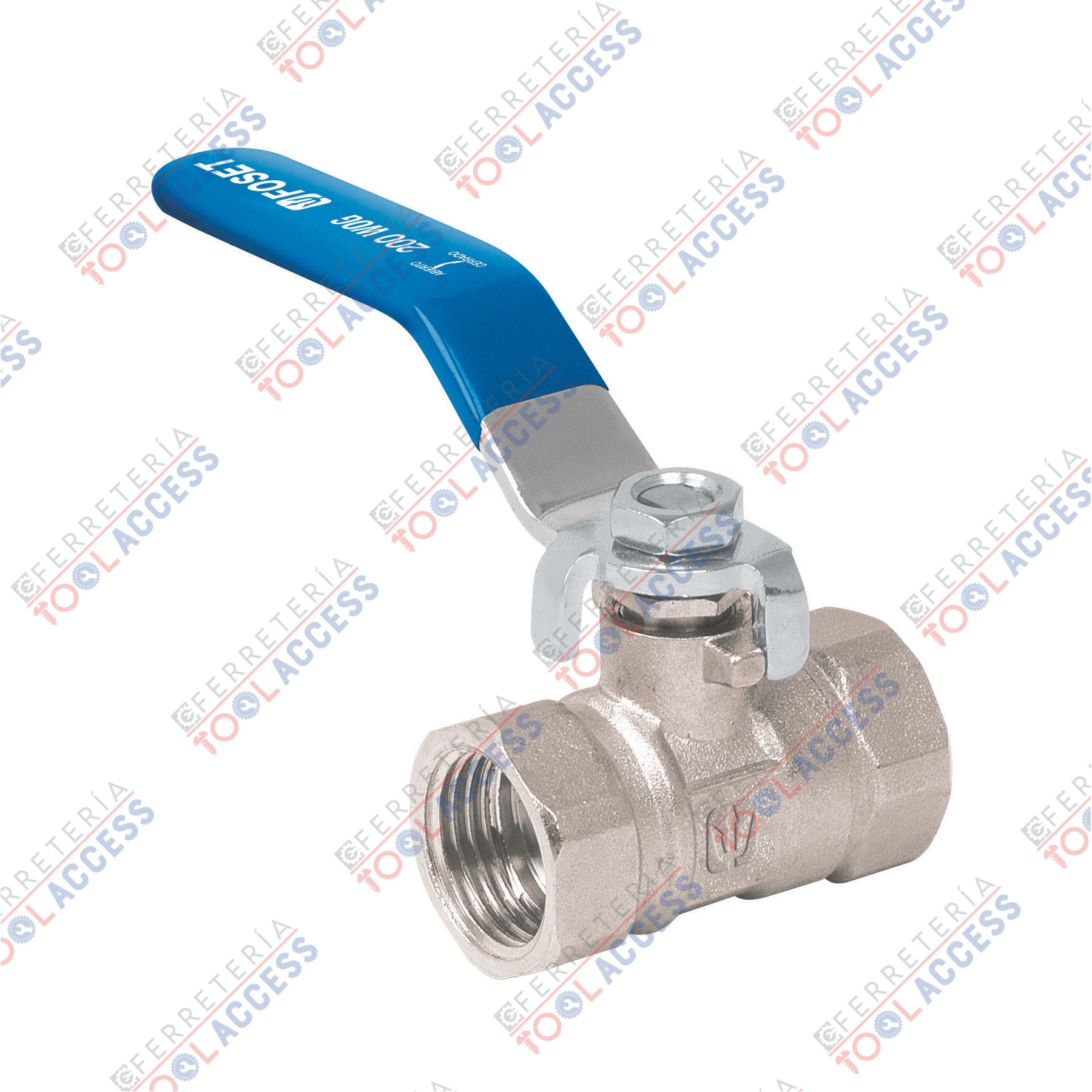 Válvula de esfera de latón, roscable 1/2", FOSET