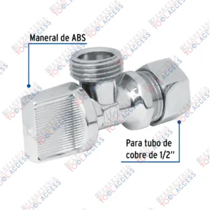 Alternative view of Llave angular 1/2", 1/4 de vuelta, barrilito, FOSET