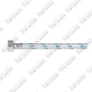 Manguera para lavabo/fregadero, aluminio, 1/2" x 1/2", 55 cm, Foset