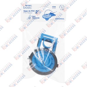 Sapo 2" para WC, PVC, azul, cadena plástica, FOSET