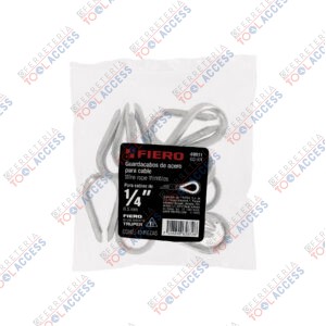 Bolsa con 10 guardacabos para cable de acero de 1/4", FIERO