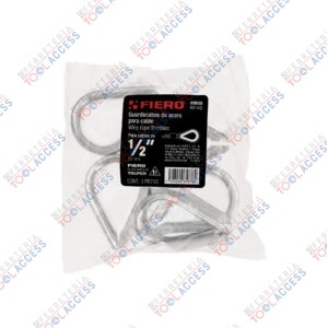 Bolsa con 5 guardacabos para cable de acero de 1/2", FIERO