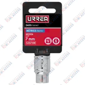 Dado cuadro de 3/8", 6 puntas, métrico, 7 mm, Urrea
