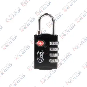 Candado de combinación programable TSA para maleta, negro 30 mm, Lock