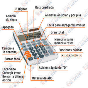 Alternative view of Calculadora de escritorio 15 cm, TRUPER