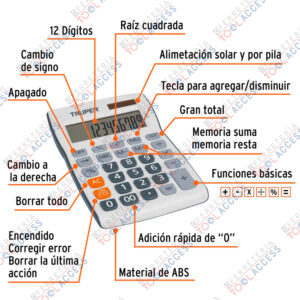 Alternative view of Calculadora de escritorio 19 cm, TRUPER