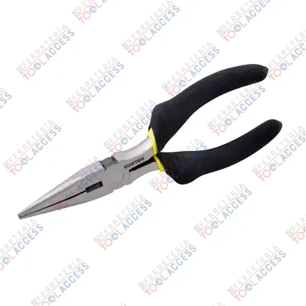 Pinza para electricista con mango rubber grip punta larga corte lateral de 8", Surtek