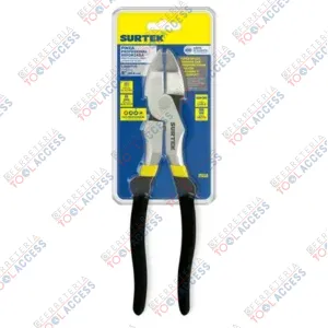 Pinza para electricista con mango rubber grip corte lateral reforzada de 9", Surtek