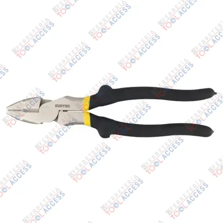 Pinza para electricista con mango rubber grip corte lateral reforzada de 9", Surtek - Imagen 4