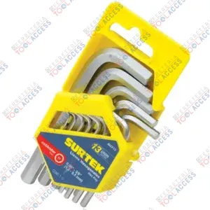 Juego de llaves hexagonales tipo "L", en pulgadas, 13 piezas en rack, Surtek