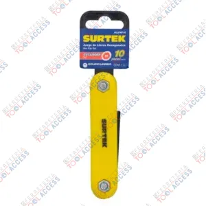 Juego de llaves hexagonales tipo navaja en pulgadas, 10 piezas en blister, Surtek