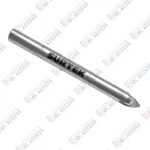 Broca para vidrios y azulejos de acero con cabeza de carburo de tungsteno 1/2", Surtek