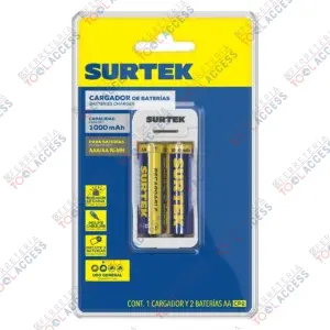 Cargador de pilas "AAA" y "AA", con 2 pilas "AA", Surtek
