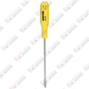 Alternative view of Destornillador con mango amarillo de golpe, punta plana barra cuadrada 1/4" x 6", Surtek