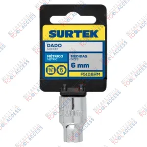 Alternative view of Dado cuadro de 3/8", 6 puntas, métrico, 6 mm, Surtek