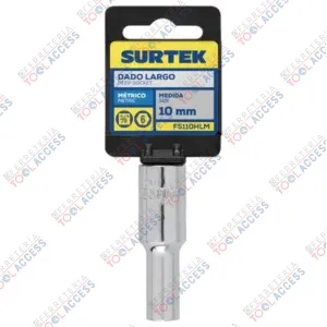 Alternative view of Dado largo cuadro de 3/8", 6 puntas, métrico, 10mm, Surtek
