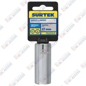 Alternative view of Dado largo cuadro de 3/8", 6 puntas, métrico, 17mm, Surtek