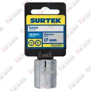 Alternative view of Dado cuadro de 3/8", 6 puntas, métrico, 17 mm, Surtek