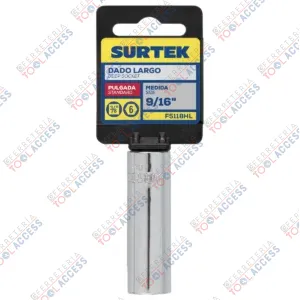 Alternative view of Dado largo cuadro de 3/8", 6 puntas, en pulgadas, 9/16", Surtek