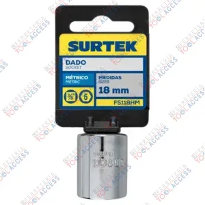 Alternative view of Dado cuadro de 3/8", 6 puntas, métrico, 18 mm, Surtek
