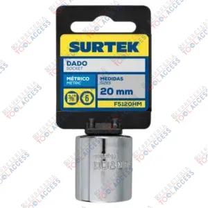 Alternative view of Dado cuadro de 3/8", 6 puntas, métrico, 20 mm, Surtek