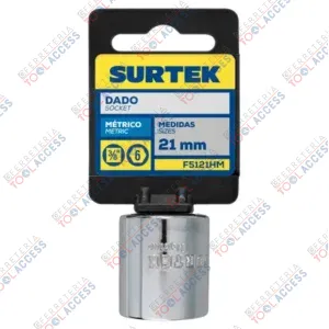 Alternative view of Dado cuadro de 3/8", 6 puntas, métrico, 21 mm, Surtek