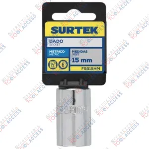 Alternative view of Dado cuadro de 1/2", 6 puntas, métrico, 15 mm, Surtek