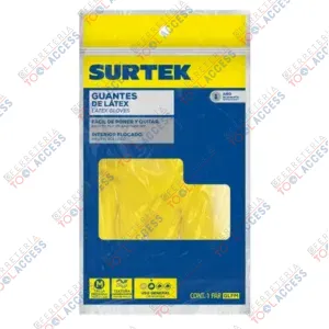 Guantes de látex con forro interno de algodón M, Surtek