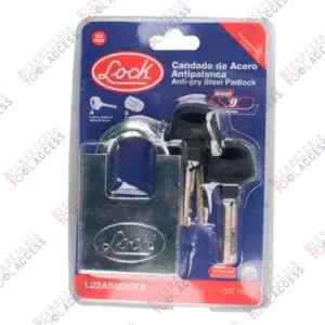 Candado antipalanca doble cerrojo 50 mm, llave de disco, Lock