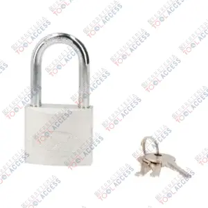 Alternative view of Candado de acero largo 50 mm, llave estándar, en caja, Lock