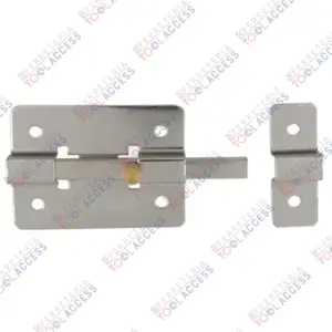 Pasador de sobreponer de barra cromo brillante 10 cm, Lock